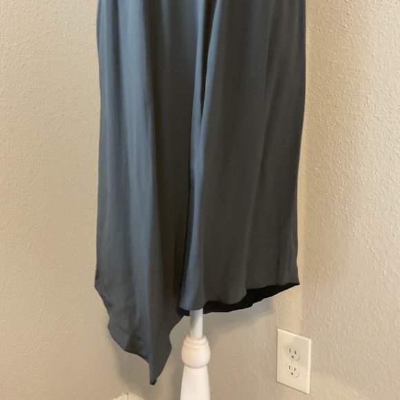 Brunello Cucinelli Grey V-Neck Slip Dress Size Medium Silk Blend Sheath - Picture 4 of 13